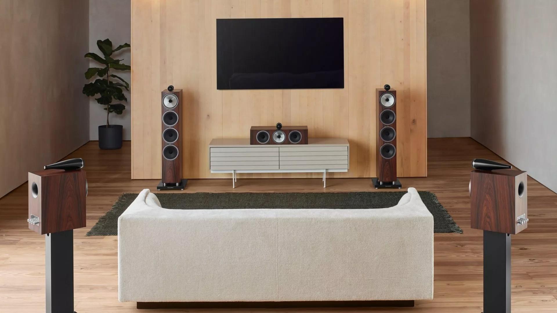 Control4 Touch panel in a able with a traditional home in the background